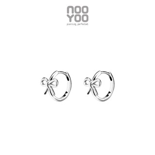 NooYoo ต่างหูสำหรับผิวแพ้ง่าย CoCr NF Little Bow Hoops