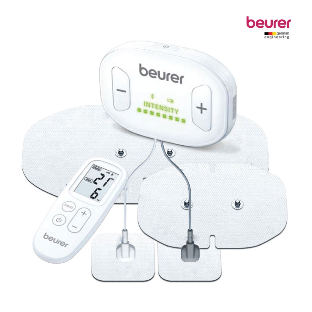 (แถมแผ่นเพิ่ม) Beurer เครื่องกระตุ้นกล้ามเนื้อไฟฟ้า ไร้สาย บรรเทาอาการปวดเมื่อย เชื่อมแอปพลิเคชั่น