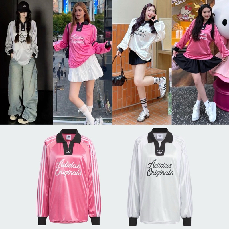[ พร้อมส่ง ] "Adi x das” เสื้อโอเวอร์ไซส์ สไตล์เกาหลีแขนยาวสปอร์ต รุ่นนี้ฮิตมาก เนื้อผ้าคือจึ้ง งาน ตปท. สุดๆ ต้องมีค่าา