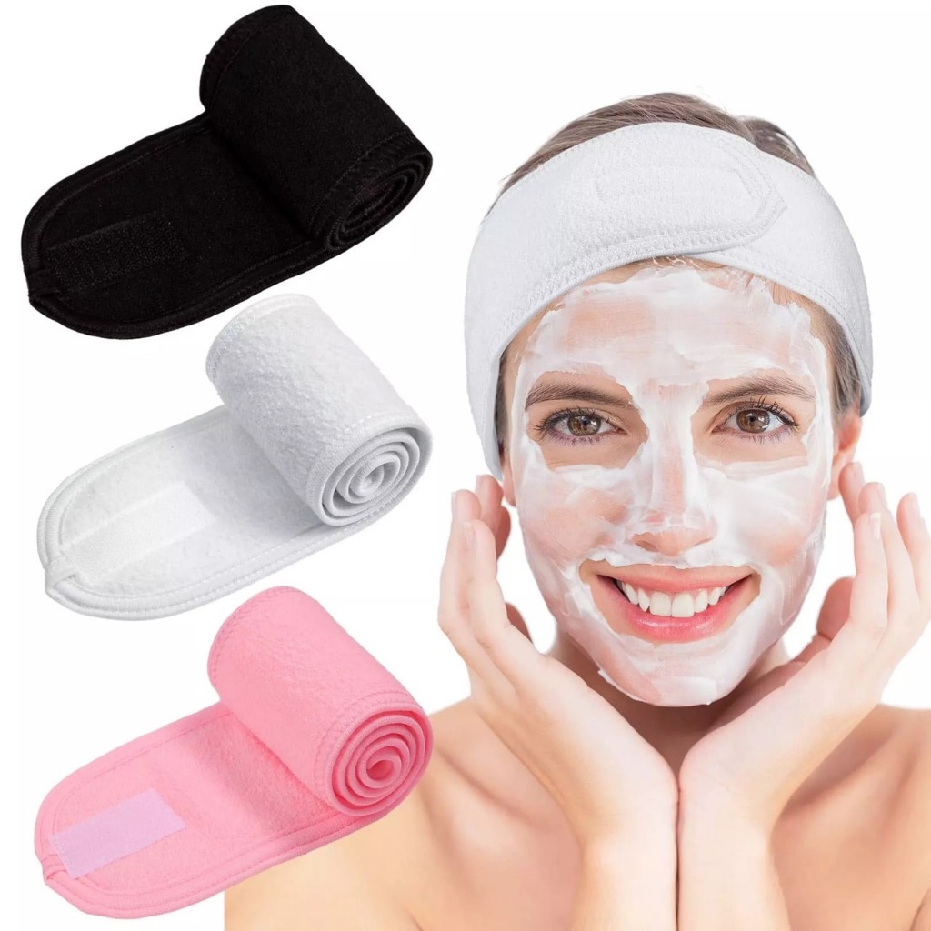 E178 ผ้าคาดผมแต่งหน้า คาดผมอาบน้ำ ทำสปา ทรีทเมนต์หน้า ผ้านิ่ม ใส่สบาย