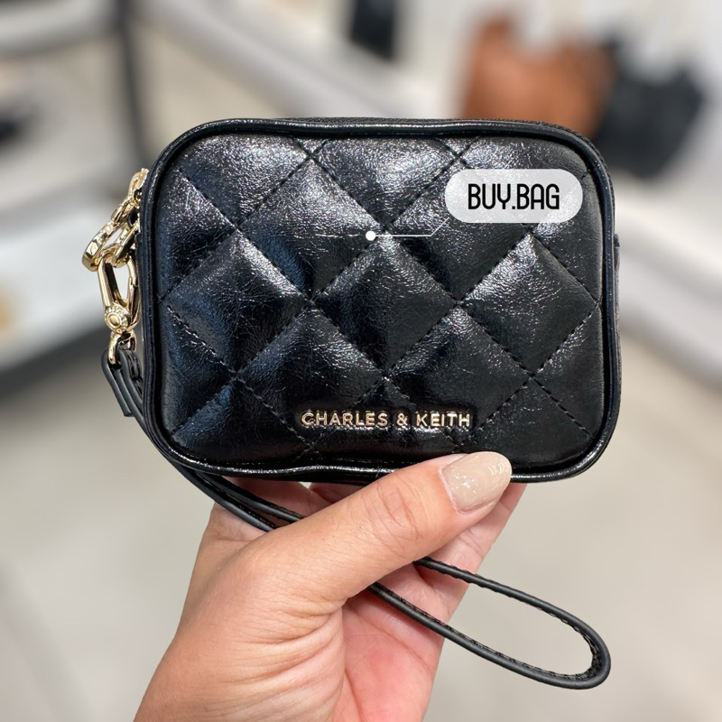 CHARLES & KEITH ( ใช้โค้ดลด30% ) CK6-30701399 กระเป๋าใส่บัตร กระเป๋าใส่เหรียญ
