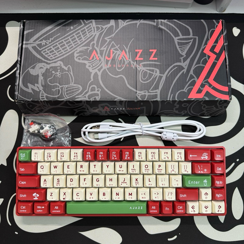 คีย์บอร์ดเกมมิ่ง Ajazz AK681 Summer Break Theme Mechanical Gaming Keyboard