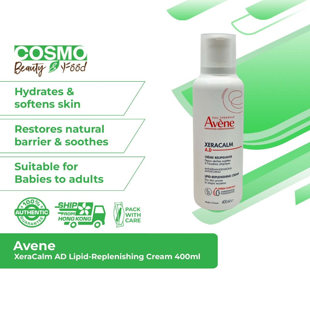 Avene Xeracalm Ad Lipid-Replenishing Cream 400 มล. [Anti-Itching] [เหมาะสําหรับทารกถึงผู้ใหญ่]