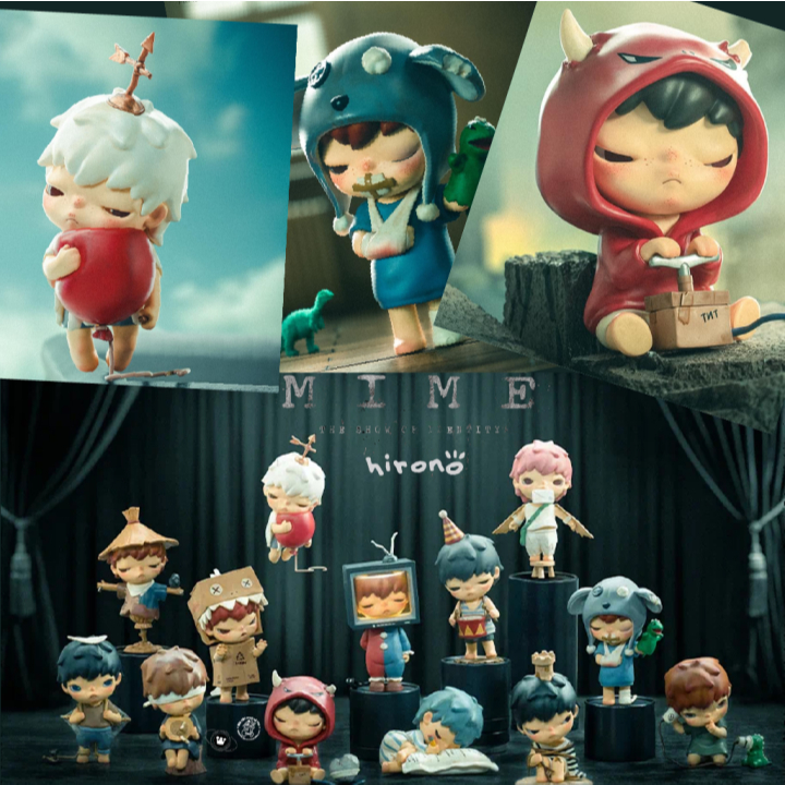 **พร้อมส่ง** POPMART Hirono MIME Hirono V.4 Series ฮิโรโนะ เวอร์ชั่น 4 แบบเช็คการ์ด