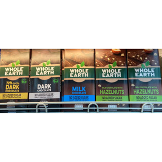 w/T/F  ไม่มีน้ำตาลทุกสูตรWhole earth chocolate no added suga…