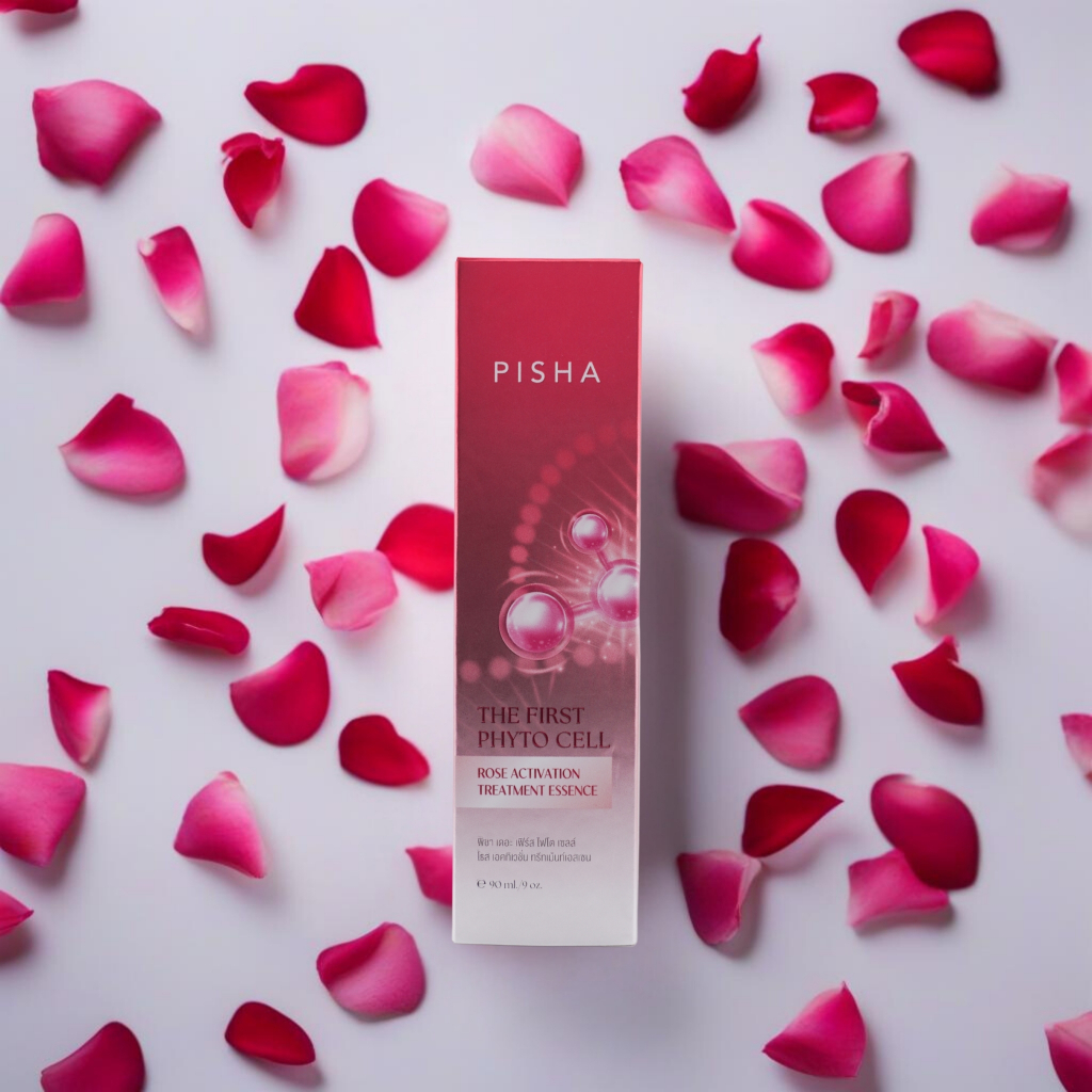 PISHA น้ำตบกลีบกุหลาบ พิชา เดอะ เฟิร์ส ไฟโต เซลล์ โรส +ครีมเรียกเนื้อ ลดรอยแดง