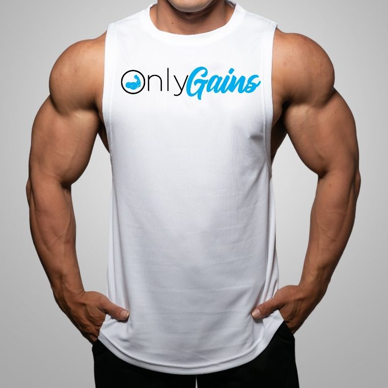 ONLY GAINS เสื้อแขนกุดเว้าแขนกว้าง Drop Arm Sleeveless Muscle Shirt