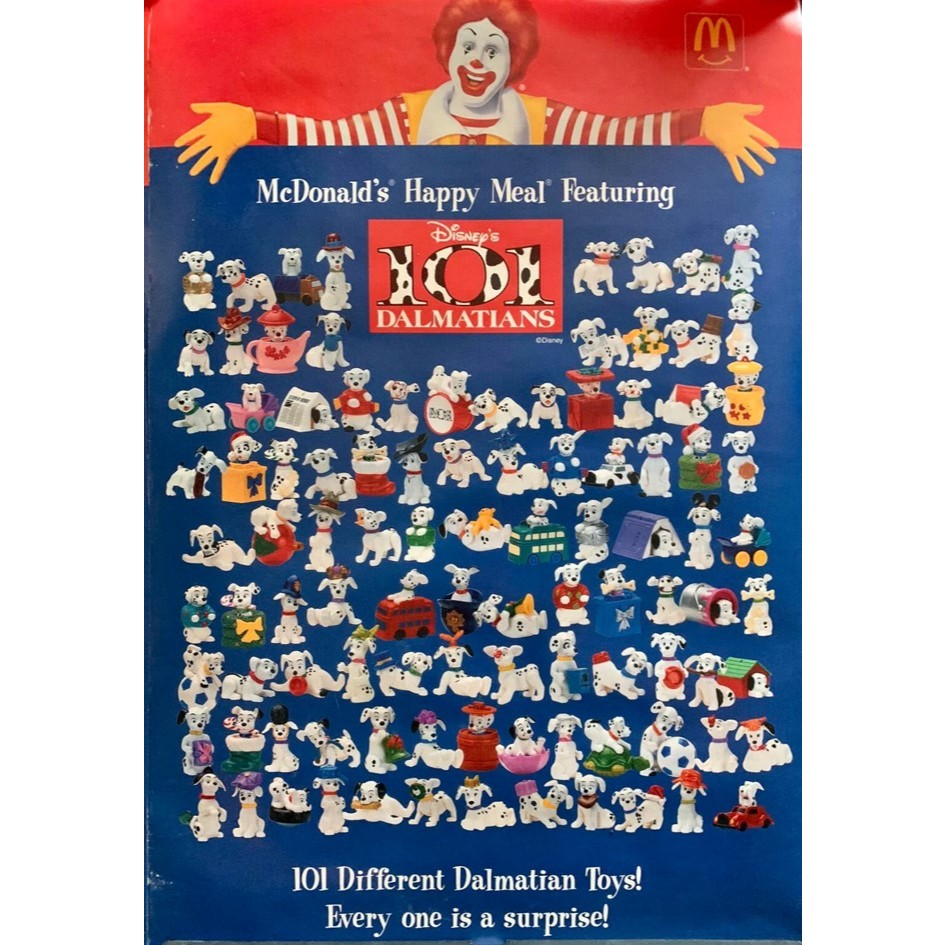 ของเล่นชุด McDonald Happy Meal 101 Dalmatians ปี 1999 มือ 1 (ยังไม่แกะซีล)