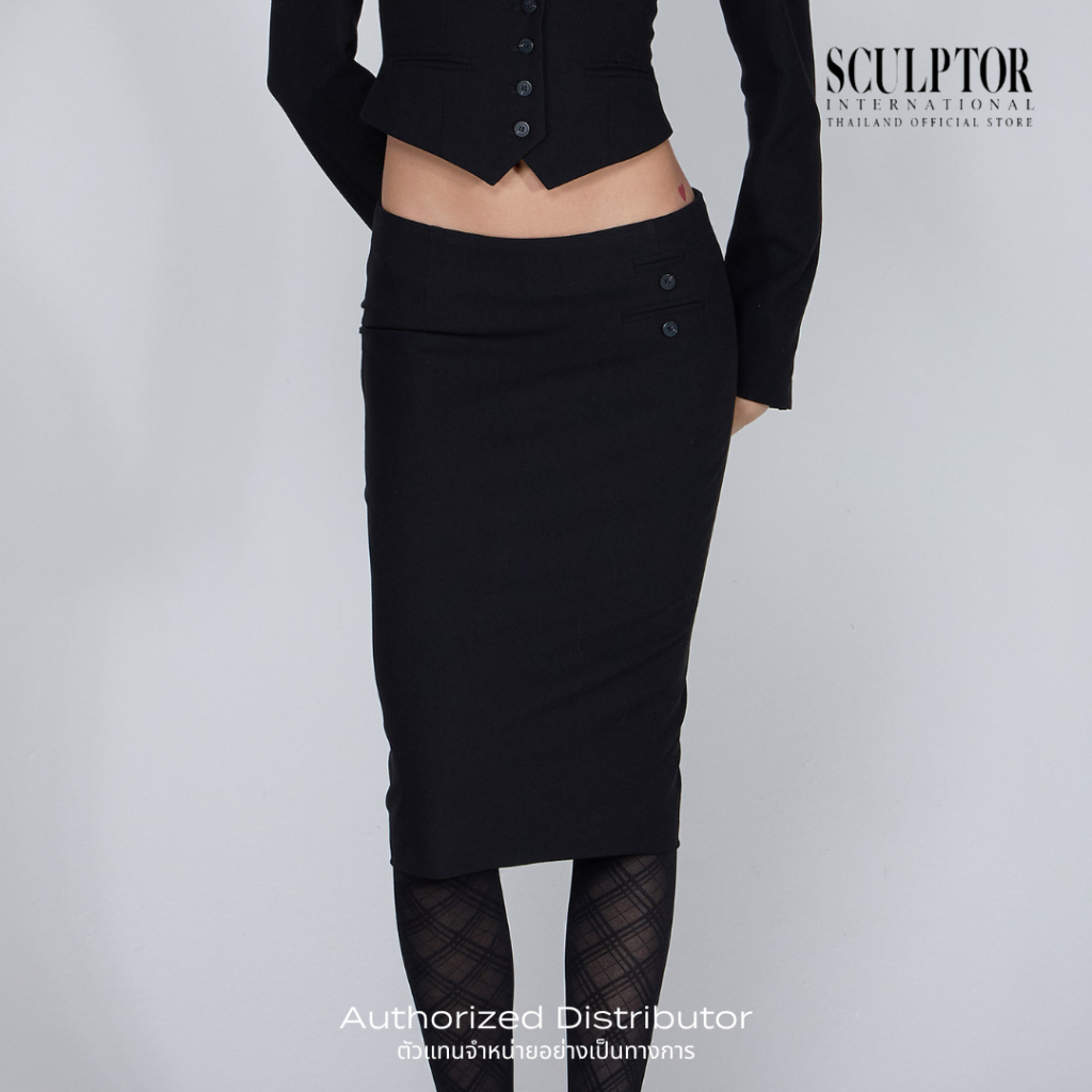 SCULPTOR® กระโปรง Tailored Wool Skirt