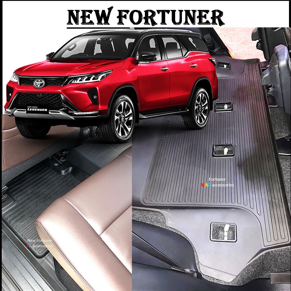 ผ้ายางปูพื้นรถยนต์ ถาดยางปูพื้น พรมปูพื้นรถ  TOYOTA NEW FORTUNER  ฟอร์จูนเนอร์ 2016 17 18 19 20 21 2