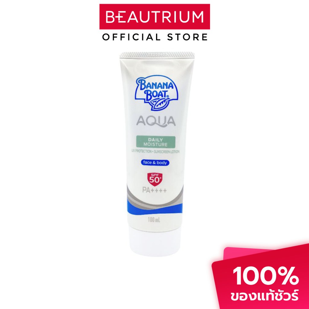 BANANA BOAT Aqua Daily Moisture UV Protection Sunscreen Lotion Face & Body SPF50+ PA++++ ครีมกันแดด 100ml