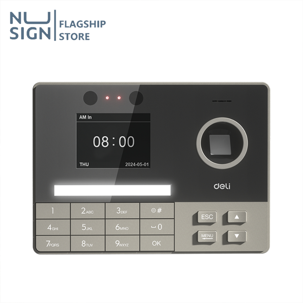 Nusign เครื่องตอกบัตร เครื่องสแกนนิ้ว เมนูภาษาไทย ลงเวลางาน รองรับระบบสแกนนิ้วและใบหน้า ตอบสนองไว Attendance Machine