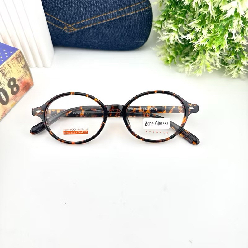 กรอบแว่นแฟชั่นรูปไข่ ลายกระcozyรุ่น9050 TR90 สวยหรู (รับตัดแว่นตา)