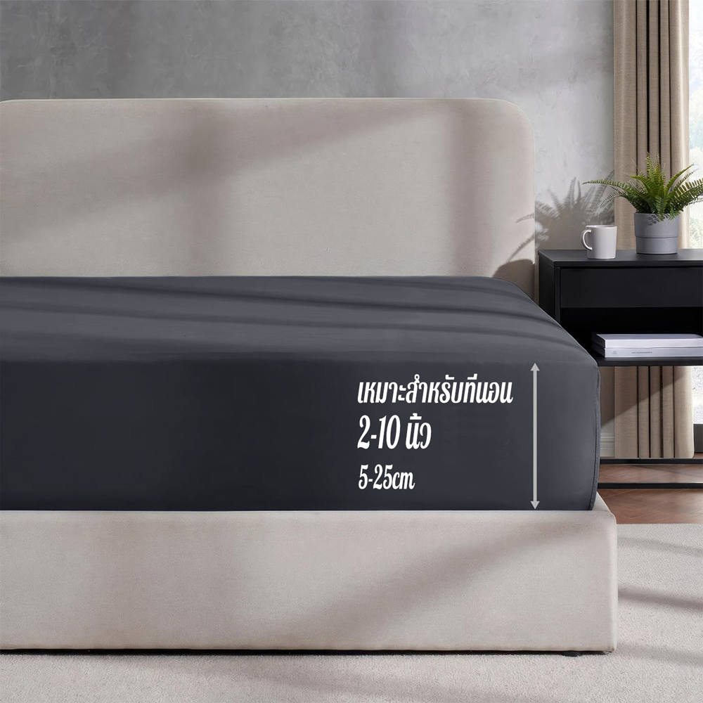 WEICEE ผ้าปูที่นอน มี3.5ฟุต/5ฟุต/6ฟุต ผ้าปูที่นอนกันไรฝุ่น ผ้าปูที่นอนมินิมอล คุณภาพดี พร้อมส่ง - รูปที่ 3