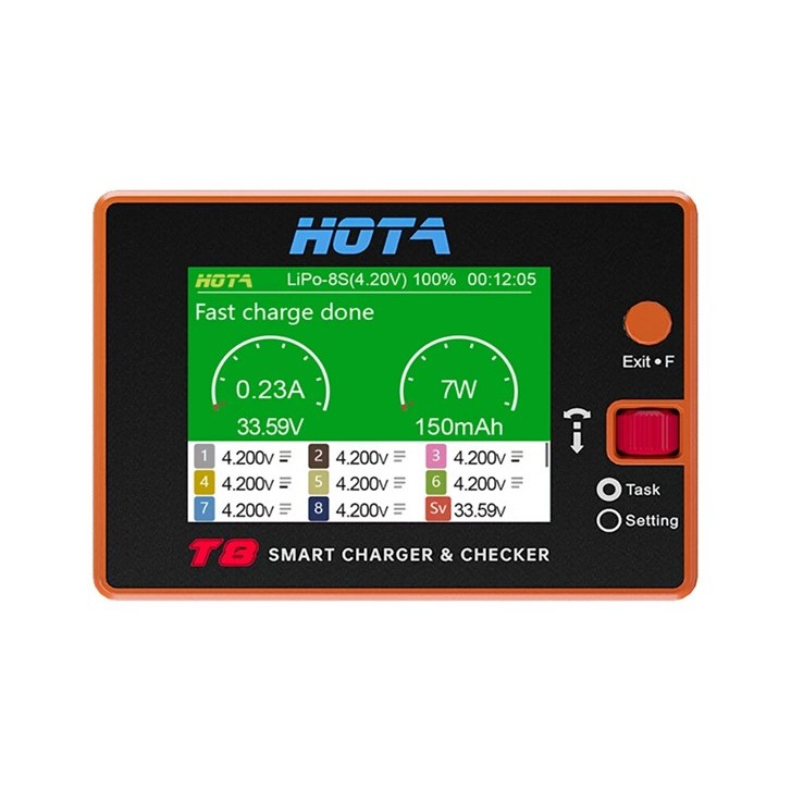 เครื่องชาร์จ HOTA T8 650W 22A XT60 1-8S