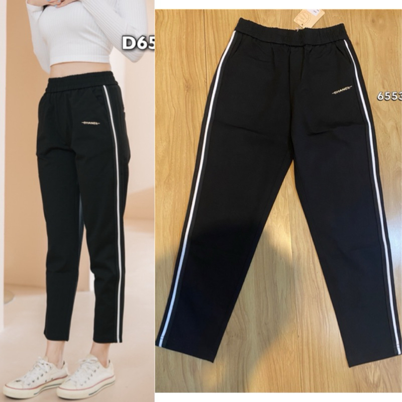 6553  กางเกงDolly Dell แต่งแถบ