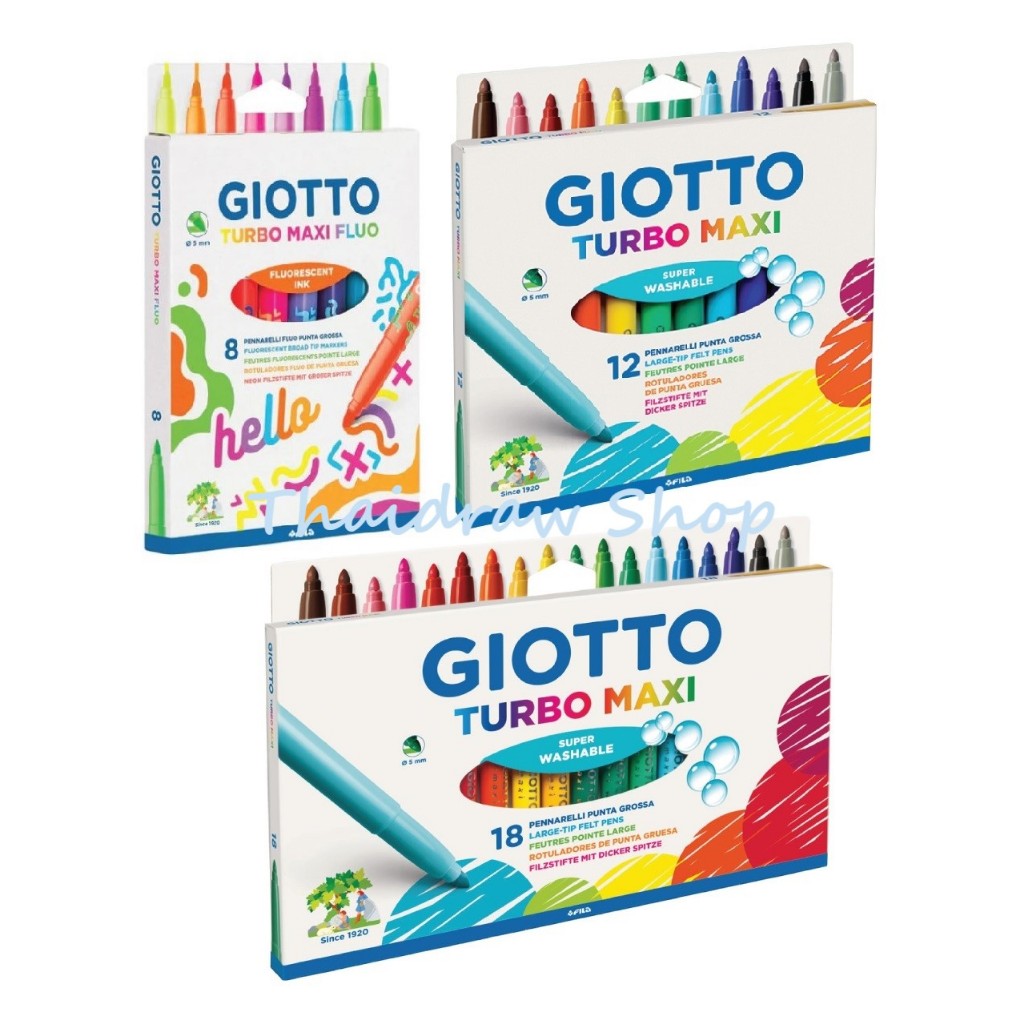 ปากกาเมจิกแท่งใหญ่ ขนาดจัมโบ้ GIOTTO - Turbo Maxi Markers
