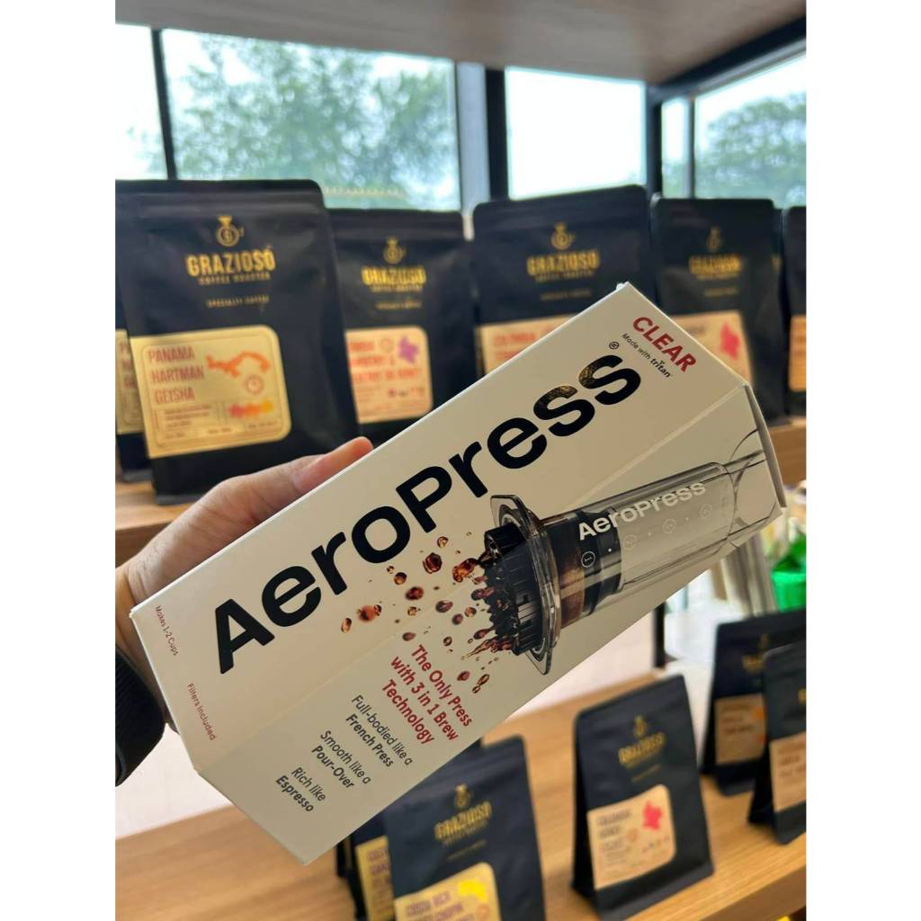 AeroPress Coffee Maker - Clear อุปกรณ์ชงกาแฟแอโร่เพรส