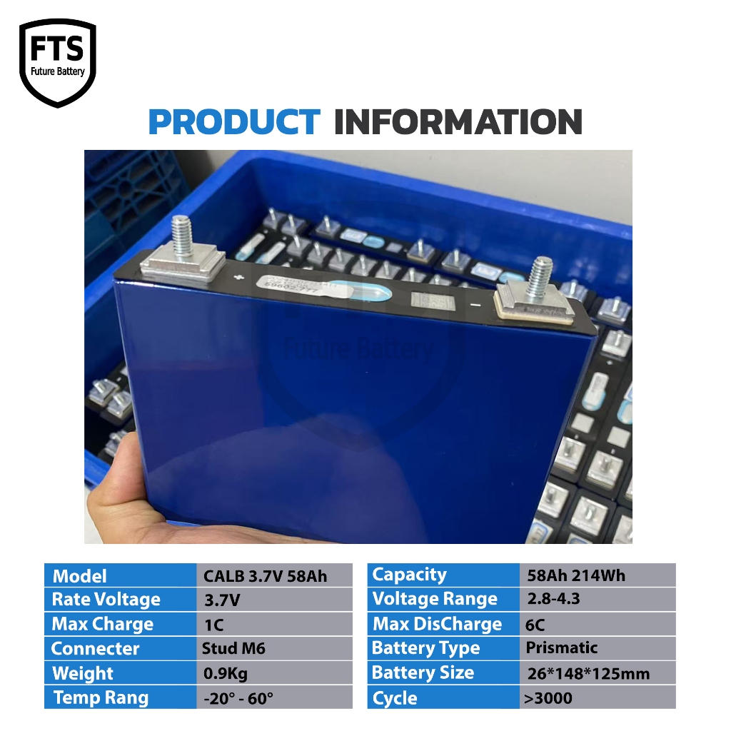 NMC 3.7V 58Ah Peak 6C D.I.Y