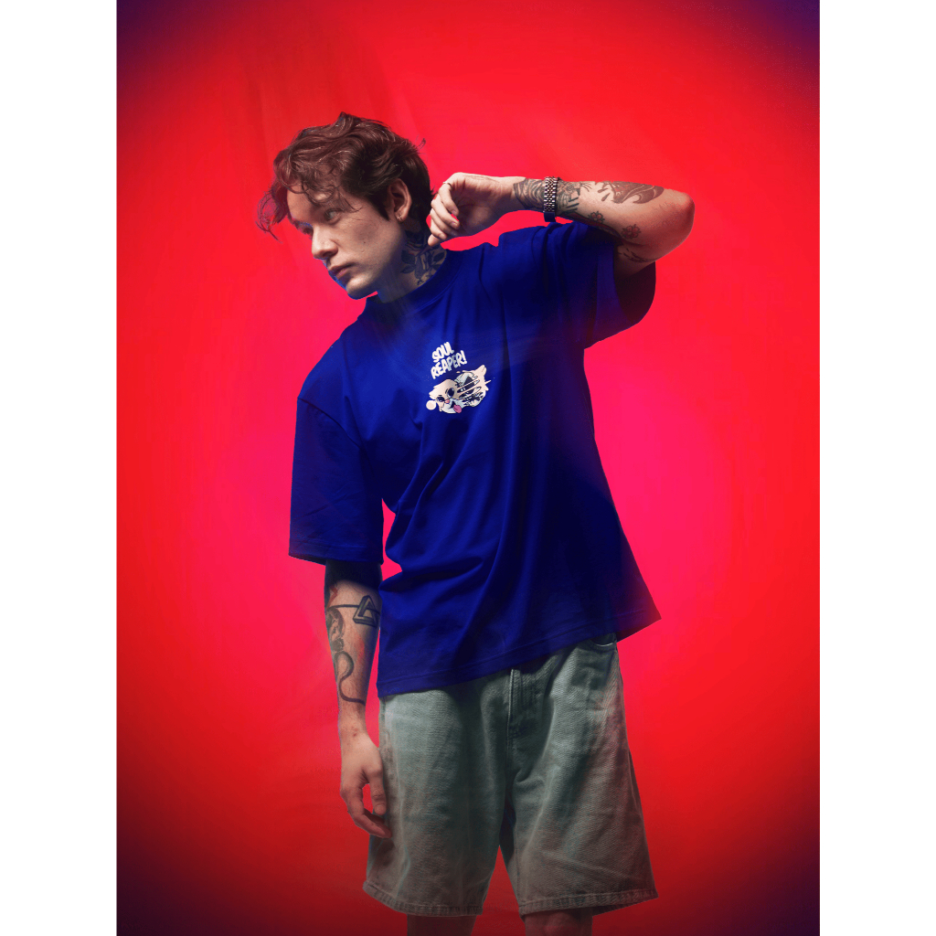Soul Reaper! T-Shirt [Navy] เสื้อยืด แขนสั้น โอเวอร์ไซส์