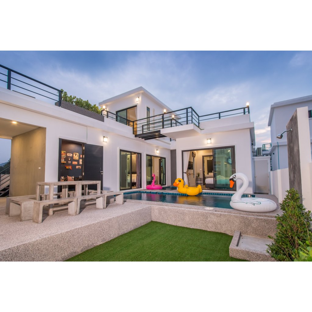 บ้านFunny The Modern pool villa