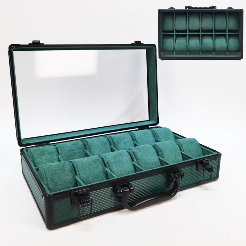 กล่องนาฬิกา 12 เรือน กรอบอลูมิเนียม กล่องใส่นาฬิกา Watch Box กล่องเก็บนาฬิกา