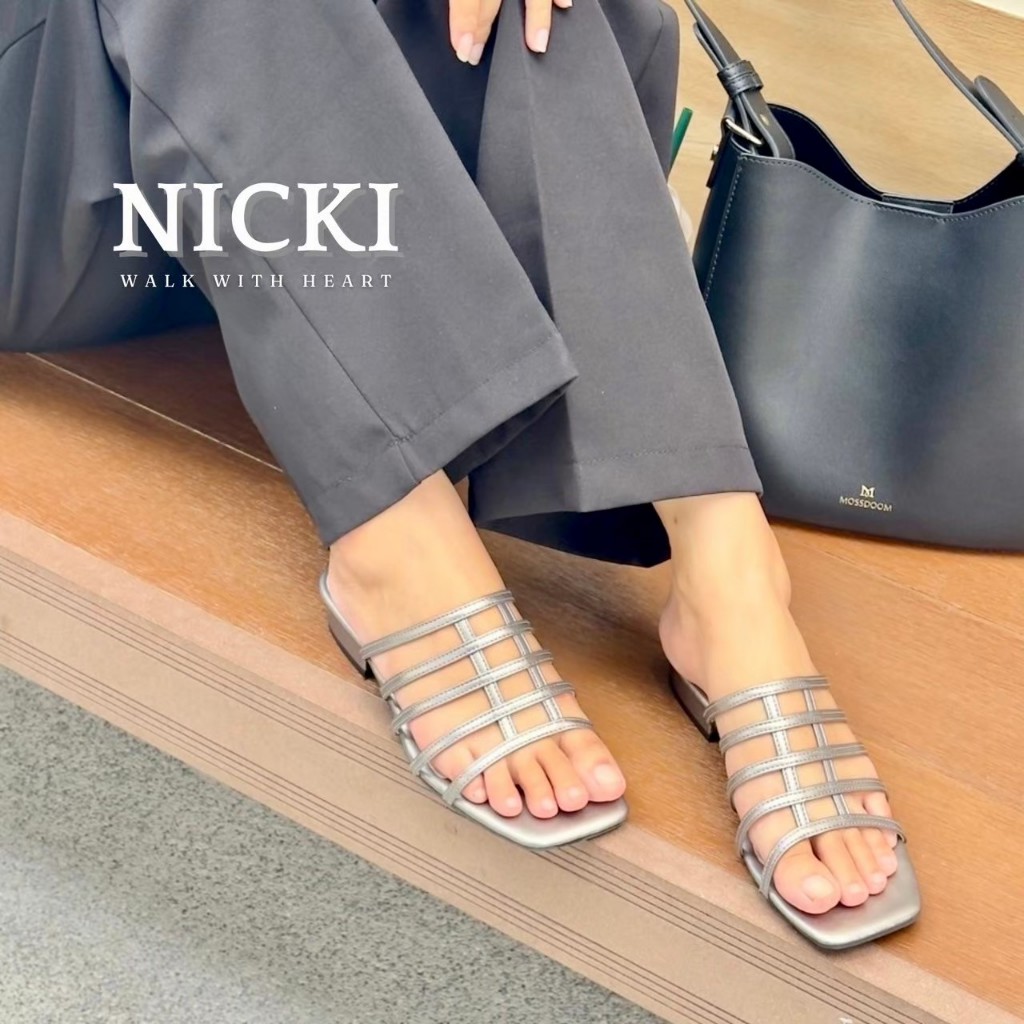 Rarin [ Nicki ] รองเท้าส้นสูง 1 นิ้ว **เท้าอวบ เท้ากว้าง แนะนำเพิ่มไซส์**