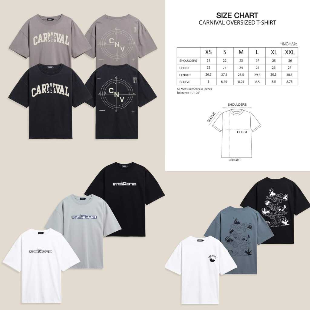 [ ของแท้ ] เสื้อยืด CARNIVAL FW 24 “LOUDER THAN BOMBS” (Part.1) “PARADISE LOST” OVS T-SHIRT ของใหม่ พร้อมส่ง