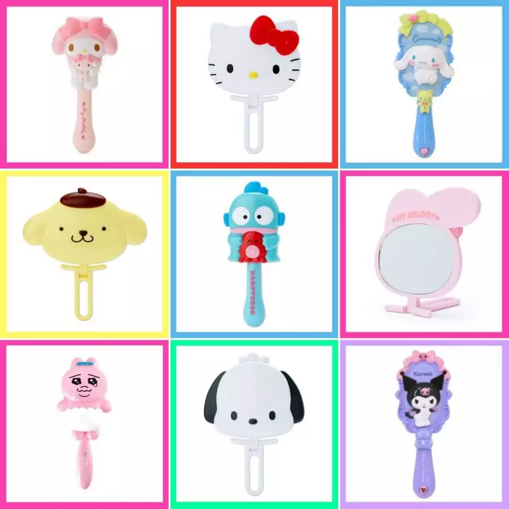 💜 แท้ 100% หวีแปรง Sanrio hairbrush 💙 กระจก Sanrio mirror หวีญี่ปุ่น กระจกตั้งโต๊ะ กระจกถือ คิตตี้ Kitty Mirror
