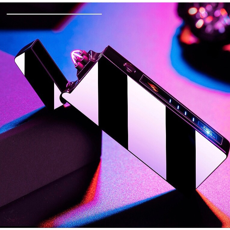 ไฟฟ้าUSB  ไฟฟ้าพลาสม่า อุปกรณ์จุดไฟ เกรดพรีเมียม หน้าจอสัมผัส LED จุดไฟติดแม้มีลม ฝนไฟ