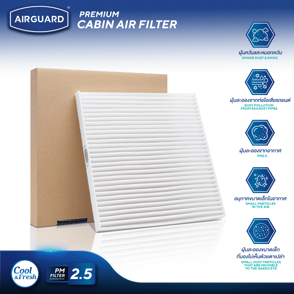 [PM2.5] AIRGUARD กรองแอร์ NISSAN TEANA J32 2008-2013