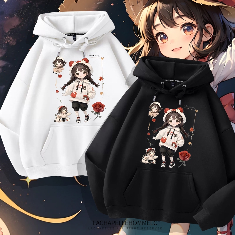 L964เสื้อฮู้ดแขนยาวผ้านุ่มใสสบายฯ ลายสวยแฟชั่งได้ทั้งชายและหญิง**ปลีก-ส่ง
