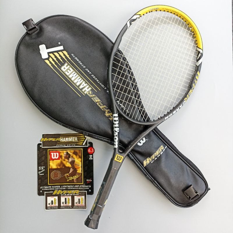 WILSON >> HYPER HAMMER HYPER CARBON 6.3 ไม้เทนนิสมือสอง Tennis Racket หน้าไม้ 110 sq.in. ยาว 27.5 นิ