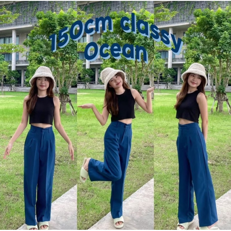 (ส่งต่อ) [playwork.store] รุ่น 150cm classy กางเกงขายาว กระบอกใหญ่