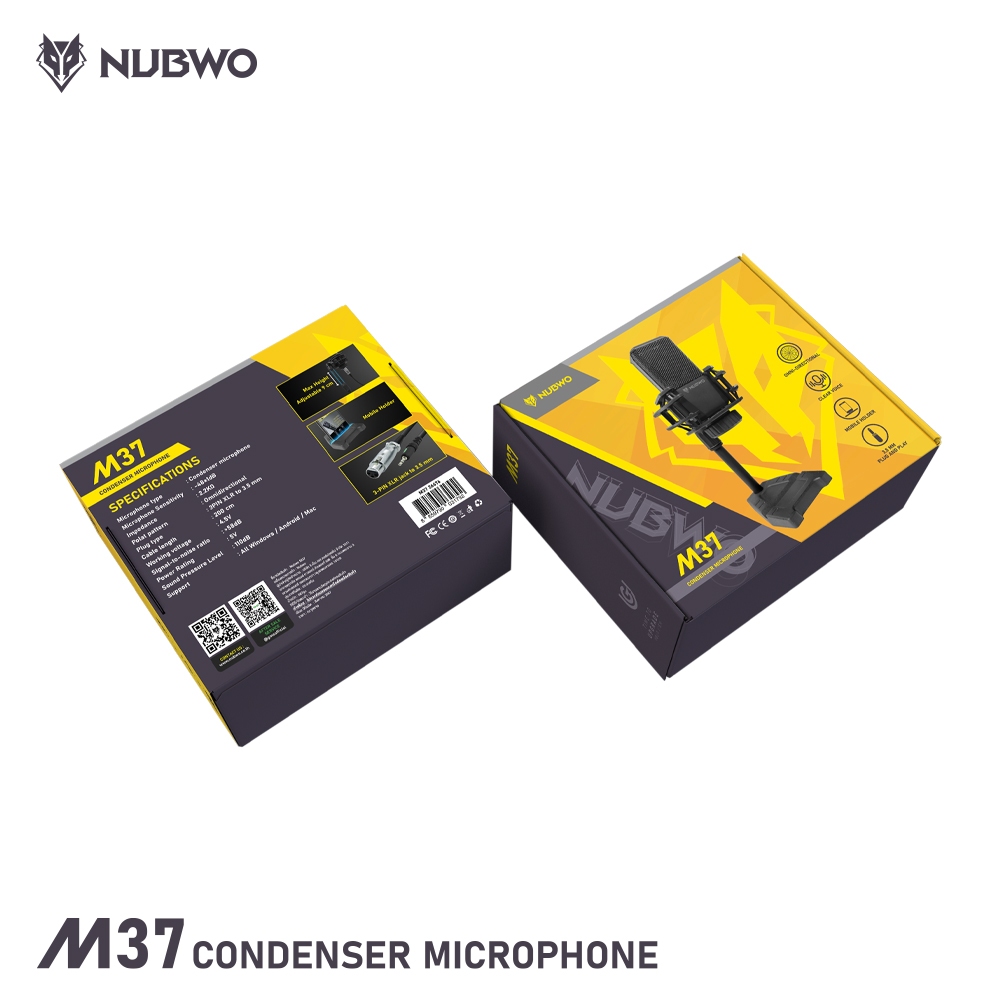 Nubwo M37 Microphone Condenser ไมค์คอม ไมโครโฟนคอนเดนเซอร์