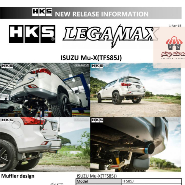 ท่อ HKS Isuzu Mu-X ปลายTita