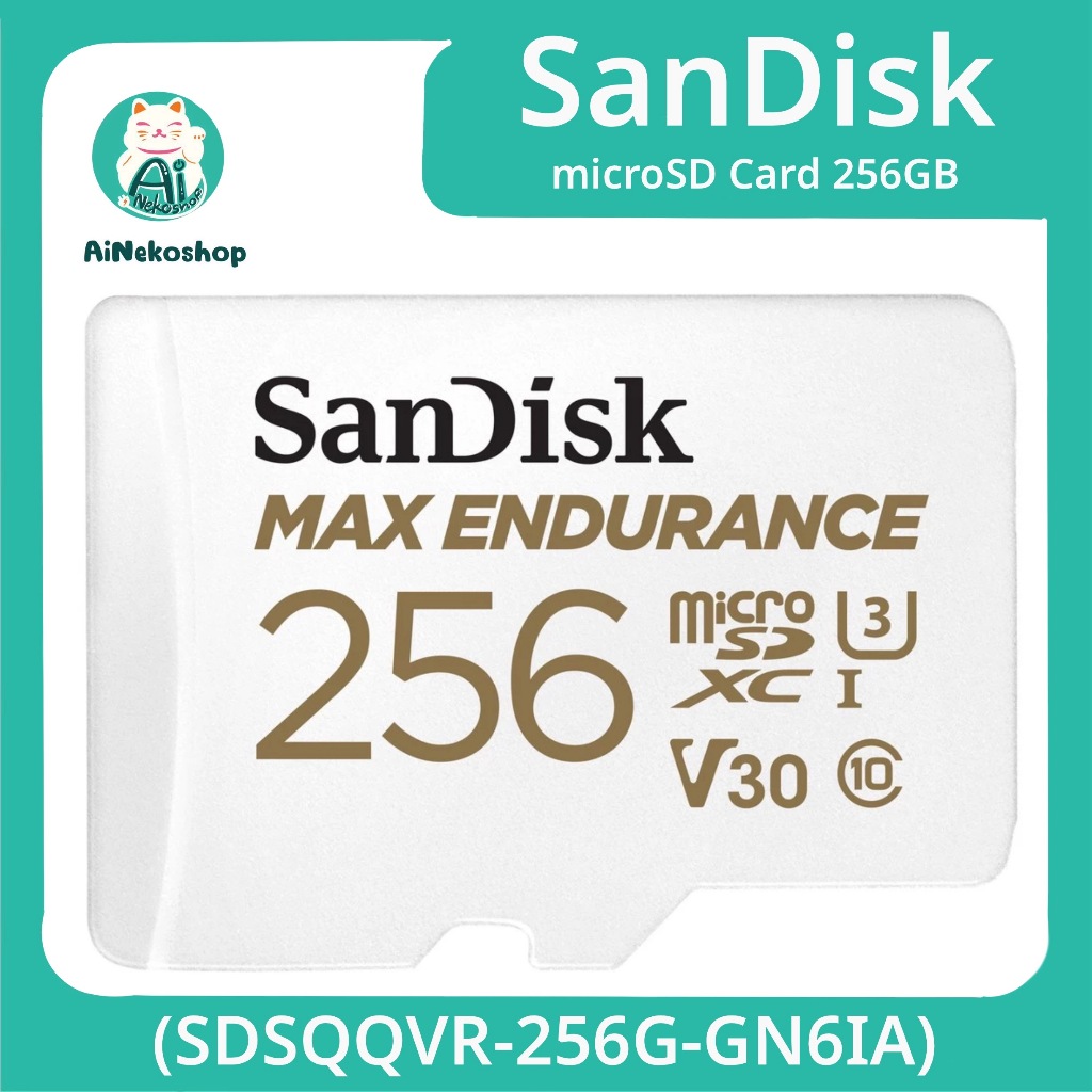 SanDisk MAX ENDURANCE microSD Card, 256GB (SDSQQVR-256G-GN6IA)