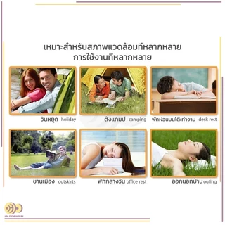 ทำจากPVC หมอนเป่าลม แบบพกพา สำหรับเดินทาง สำหรับเแคมปิ้ง หมอนพับได้ ใช้งานง่าย ทนทาน