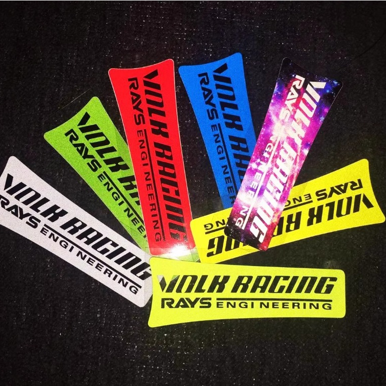 สติกเกอร์สะท้อนแสงติดดุมล้อ TE37SL VOLK RACING ฟิล์ม17/18นิ้ว19นิ้ว