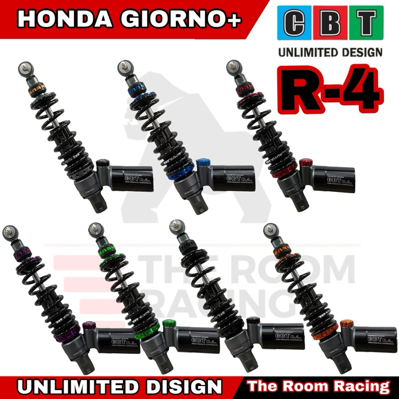 ส่งฟรี โช็คCBT R-4(กระปุก)ยาว320mm. แท้100% Honda GIORNO+/LEAD/SCOOPY/CLICKทุกรุ่น Yamaha MIO/FINO/FAZZIO/GRAND FILANO