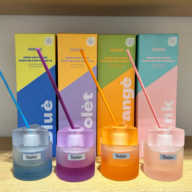MINISO REED DIFFUSER กลิ่นขายดีใช้ได้นาน น้ำยาปรับอากาศช่วยให้ภายในห้องมีอากาศดี พร้อมส่ง ลิขสิทธิ์แ