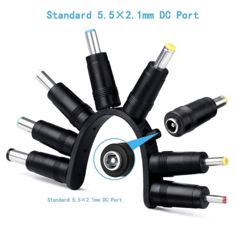 หัวแปลงปลั๊กเชื่อม adapter DC ขนาด 5.5 * 2.1แปลงเป็นขนาดต่างๆ 8 ไซส์