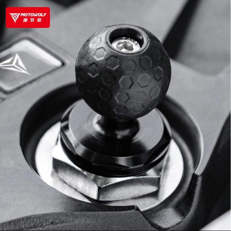 MOTOWOLF MDL 4803 Fork Stem Base Ball Mount ที่ยึดตำแหน่งรูกลางแผงคอโช้คหน้า สำหรับใช้เป็นฐานติดที่จับมือถือและกล้อง - รูปที่ 4