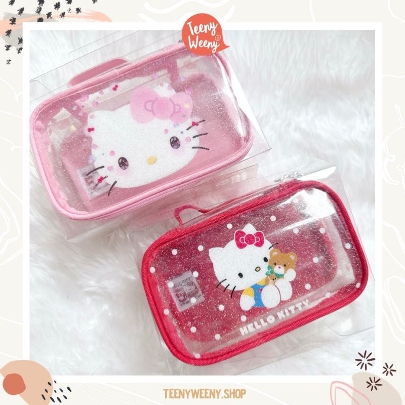 กระเป๋าใสมีซิปซานริโอ้ คิตตี้ 50 ปี Kitty 50th anniversary
