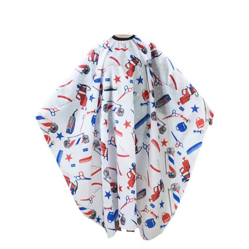 ผ้าคลุมตัดผม ผ้าคคลุมซอย ลายบาร์เบอร์ มี 2 สี พร้อมส่ง - รูปที่ 2