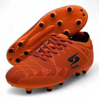 HARA Sport รุ่น Astro รองเท้าสตั๊ดหุ้มข้อเด็ก หน้ากว้าง รองเท้าฟุตบอล สำหรับเด็ก รุ่น F31K สีส้ม/เหลืองมะนาว