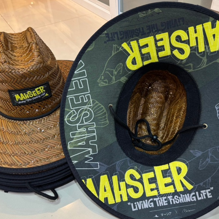 หมวกฟางลายใหม่ จากค่าย👒 Mahseer Straw Barra Hat  2024 👒 สีพิเศษ‼️‼️ สีกาแฟ ☕💥