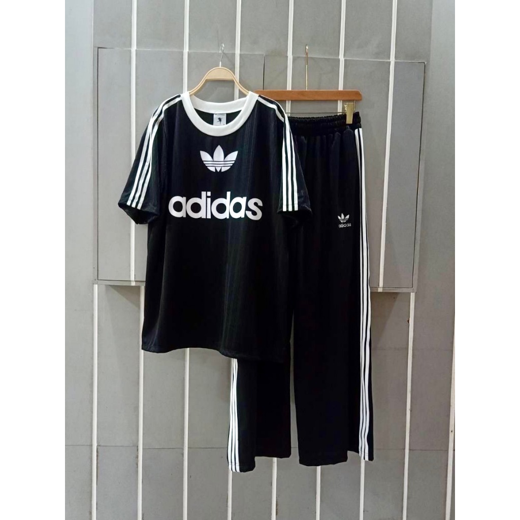 เซ็ทกางเกงขายาว+เสื้อบอลแนวสปอร์ต แต่งแถบแขน AD 40"-60"