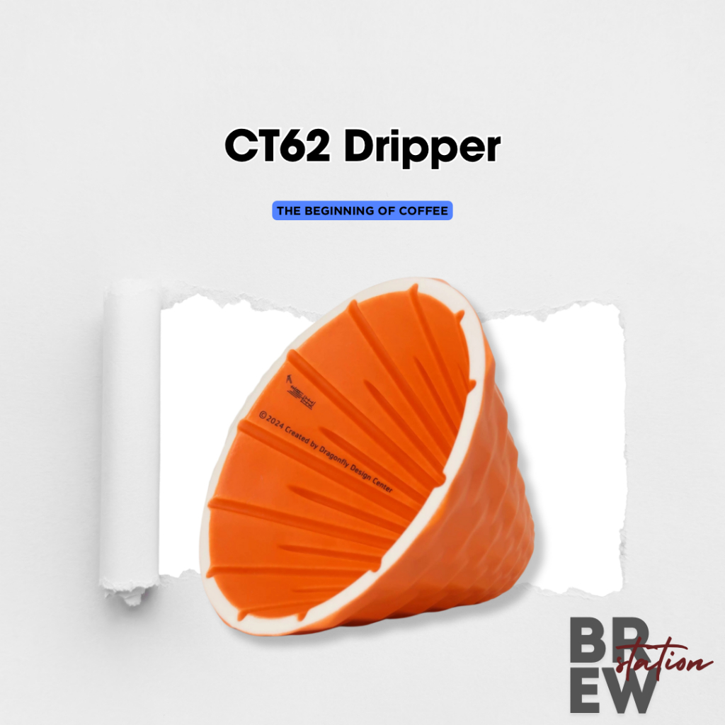 *พร้อมส่ง*CT62 dripper สีส้มจี๊ดด ดริปเปอร์กาแฟ