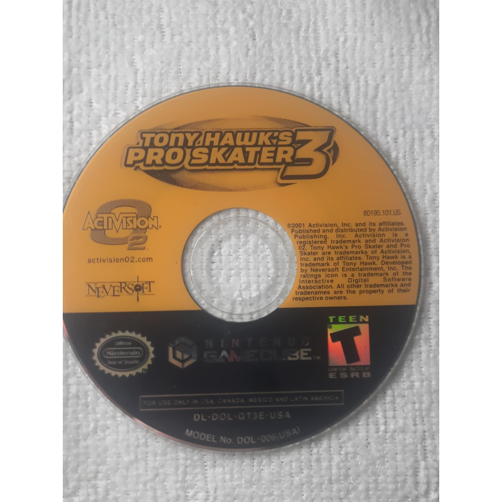 GameCube - Tony Hawk's Pro Skater 3 (USA) แผ่นแท้